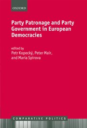 Cover for 

Party Patronage and Party Government in European Democracies






