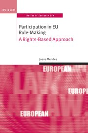 Cover for 

Participation in European Union Rulemaking






