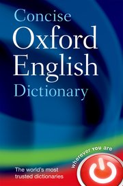 Cover for 

Concise Oxford English Dictionary






