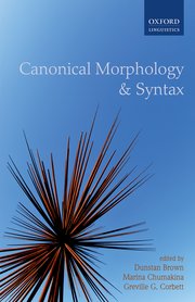 Cover for 

Canonical Morphology and Syntax







