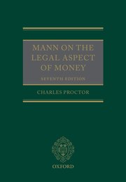 Cover for 

Mann on the Legal Aspect of Money






