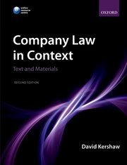 Cover for 

Company Law in Context: Text and Materials






