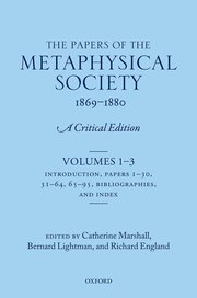Cover for 

The Papers of the Metaphysical Society, 1869-1880







