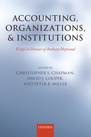 Cover for 

Accounting, Organizations, and Institutions






