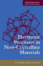 Cover for 

Electronic Processes in Non-Crystalline Materials






