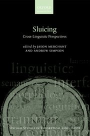 Cover for 

Sluicing: Cross-Linguistic Perspectives






