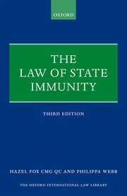 Cover for 

The Law of State Immunity






