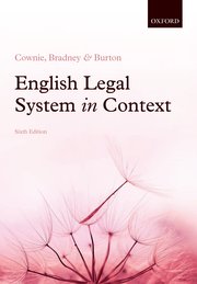 Cover for 

English Legal System in Context 6e






