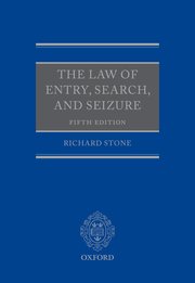Cover for 

The Law of Entry, Search, and Seizure






