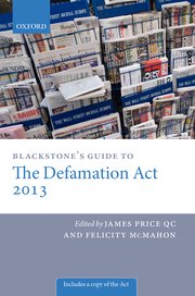Cover for 

Blackstones Guide to the Defamation Act







