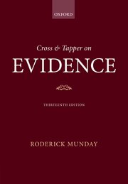Cover for 

Cross & Tapper on Evidence






