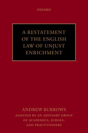 Cover for 

A Restatement of the English Law of Unjust Enrichment






