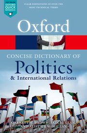 Cover for 

The Concise Oxford Dictionary of Politics and International Relations






