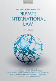 Cover for 

Cheshire, North & Fawcett: Private International Law






