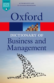 Cover for 

A Dictionary of Business and Management






