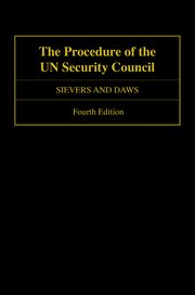 Cover for 

The Procedure of the UN Security Council






