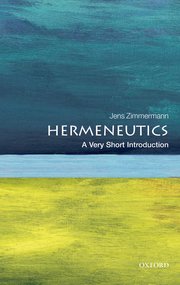 Cover for 

Hermeneutics: A Very Short Introduction






