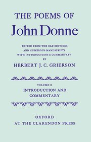 Cover for 

The Poems of John Donne Volume II: Introduction and Commentary






