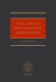 Cover for 

The Law of Professional Immunities






