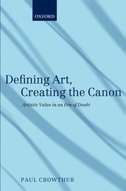 Cover for 

Defining Art, Creating the Canon






