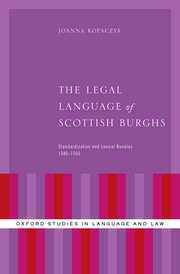 Cover for 

The Legal Language of Scottish Burghs






