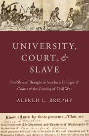 Cover for 

University, Court, and Slave






