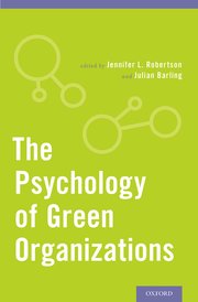 Cover for 

The Psychology of Green Organizations






