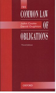 Cover for 

The Common Law of Obligations






