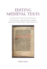 Cover for 

Editing Medieval Texts






