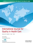 Cover for International Journal for Quality in Health Care