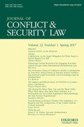 Cover for Journal of Conflict and Security Law
