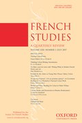 Cover for French Studies