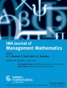 Cover for IMA Journal of Management Mathematics