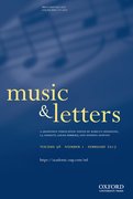 Cover for Music and Letters