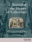 Cover for Journal of the History of Collections
