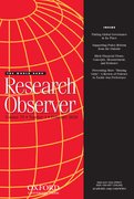 Cover for The World Bank Research Observer