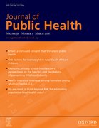 Cover for Journal of Public Health