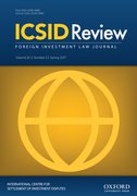 Cover for ICSID Review - Foreign Investment Law Journal