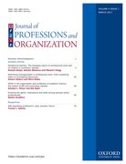 Cover for Journal of Professions and Organization