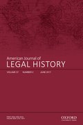 Cover for American Journal of Legal History