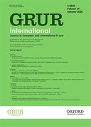 Cover for GRUR International