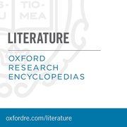 Cover for Oxford Research Encyclopedias: Literature