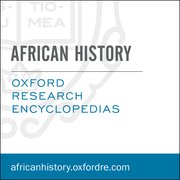 Cover for Oxford Research Encyclopedias: African History