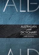 Cover for Australian Law Dictionary