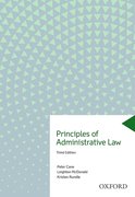 Cover for Principles of Administrative Law