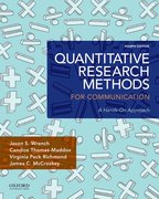 Cover for Quantitative Research Methods for Communication