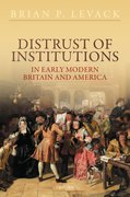 Cover for Distrust of Institutions in Early Modern Britain and America
