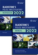Cover for Blackstone's Police Investigators' Manual and Workbook 2022 - 9780192848154