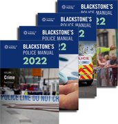 Cover for Blackstone's Police Manuals Four Volume Set 2022 - 9780192848482
