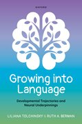 Cover for Growing into Language